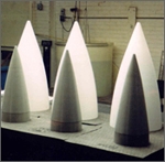 Ceramic missile radomes - source Ceradyne